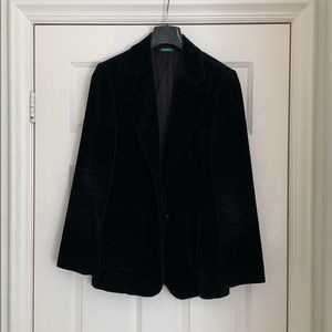 United Colors of Benetton Black Velvet Blazer